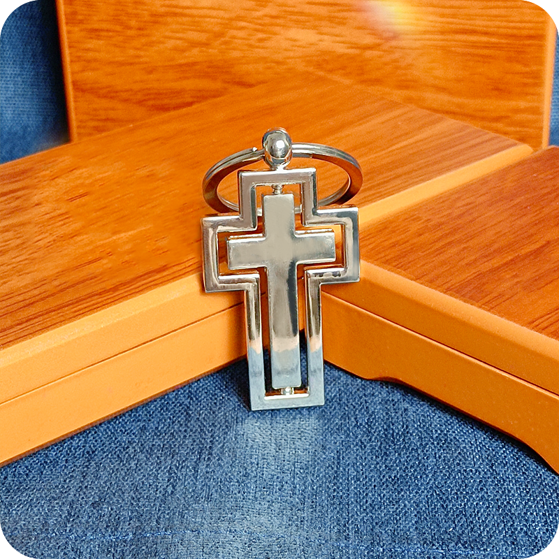 Rotating Cross Keychains Buy custom metal keychain, custom keychains, christian keychains